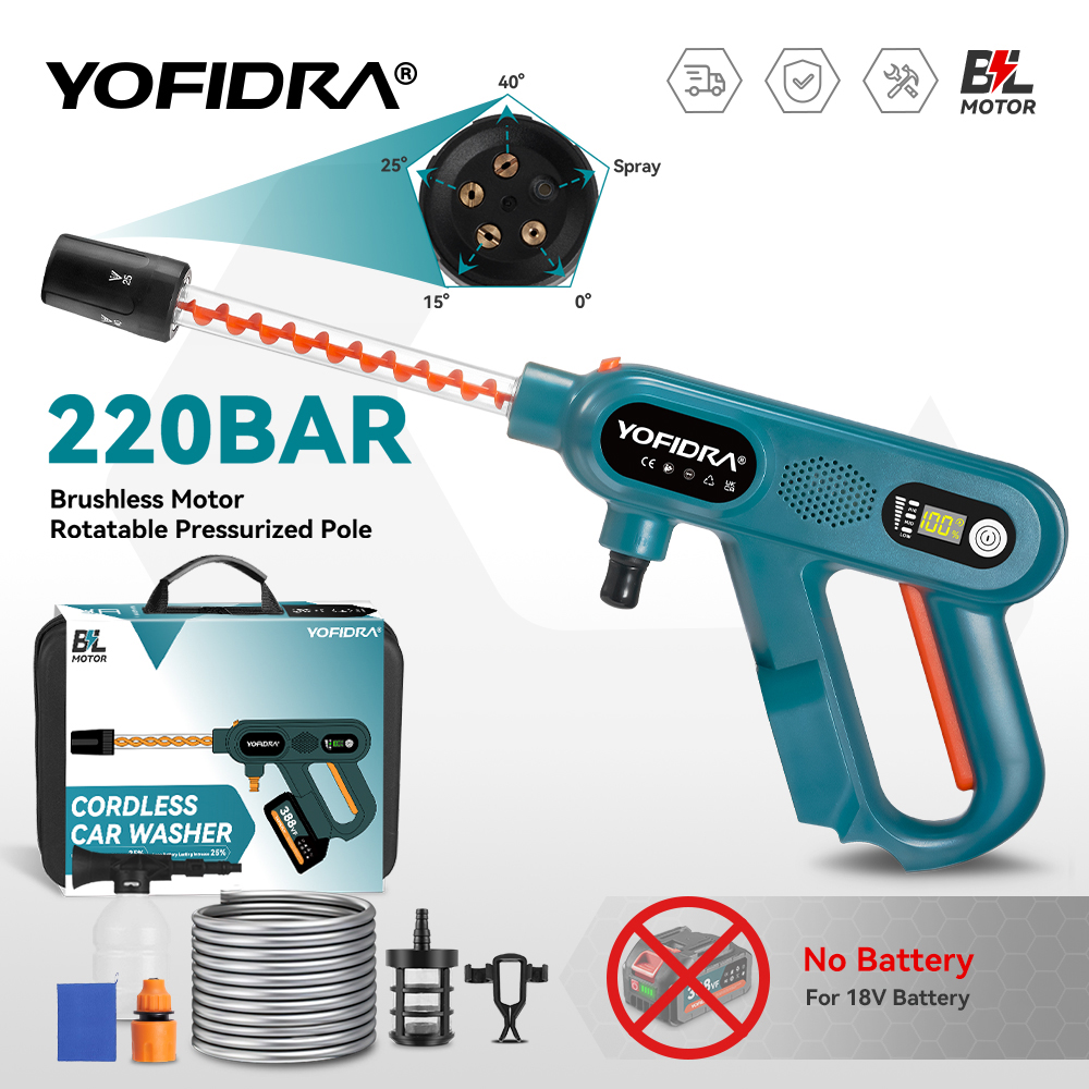 Car Shampoo Ph - YOFIDRA 3500 W Borstelloze Hogedruk Auto