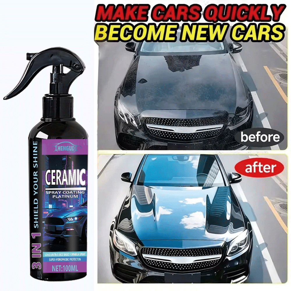 Car Wax Ceramic Coating - Nano Keramische Autocoating Spray 3-in-1 Hoge