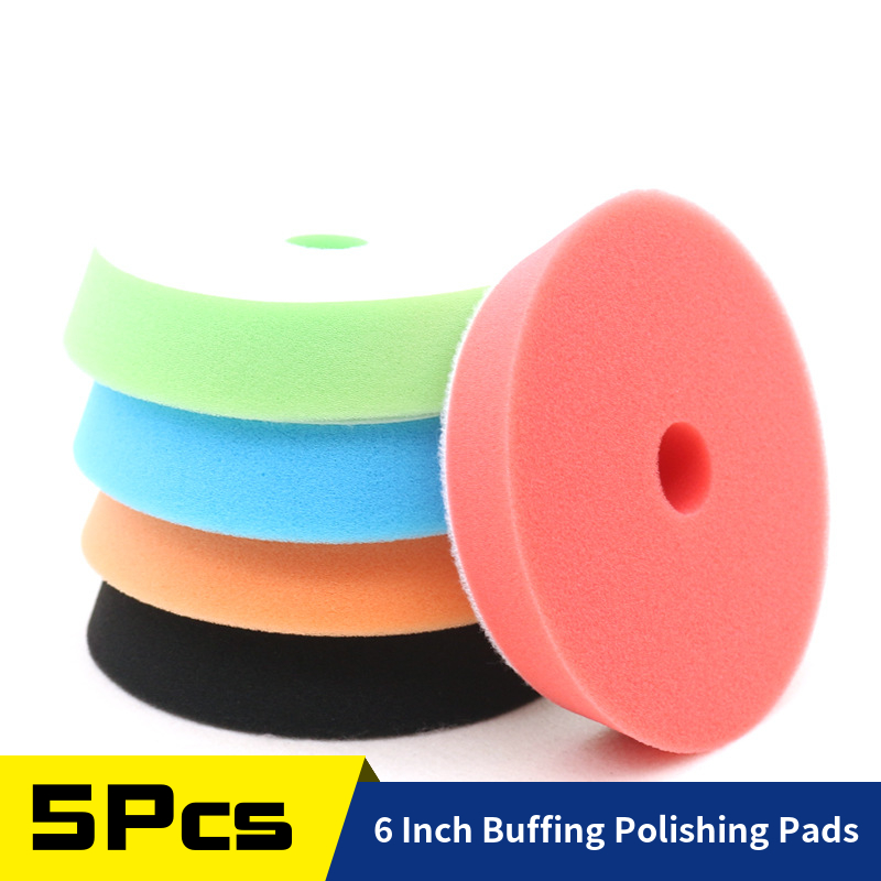 Polish Pad Set Buffer - 5 Stuks 6Inch Spons Polijsten Pad