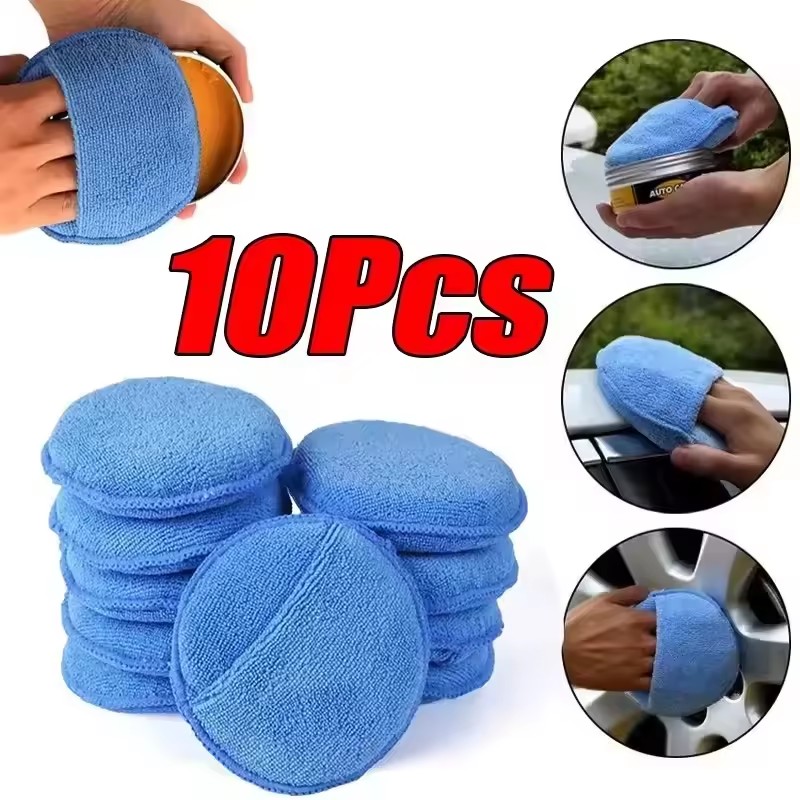 Interior Detailing Kit - 10/1 Stuks 5-Inch Microfiber Wax Applicator