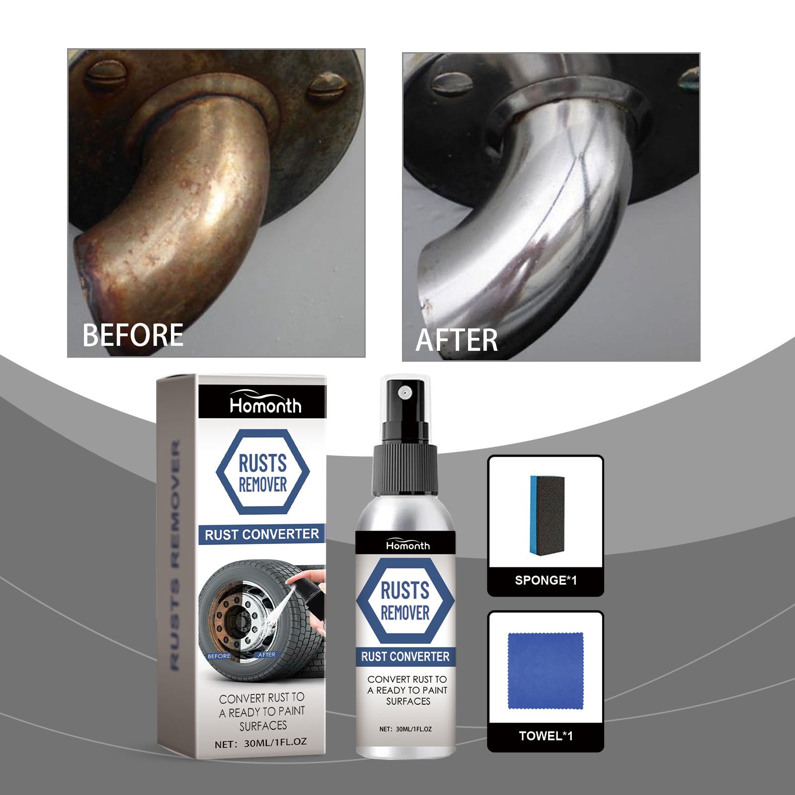 Wheel Cleaner Alloy - Auto Wiel IJzerpoeder Roestverwijderaar Spray Snelwerkende