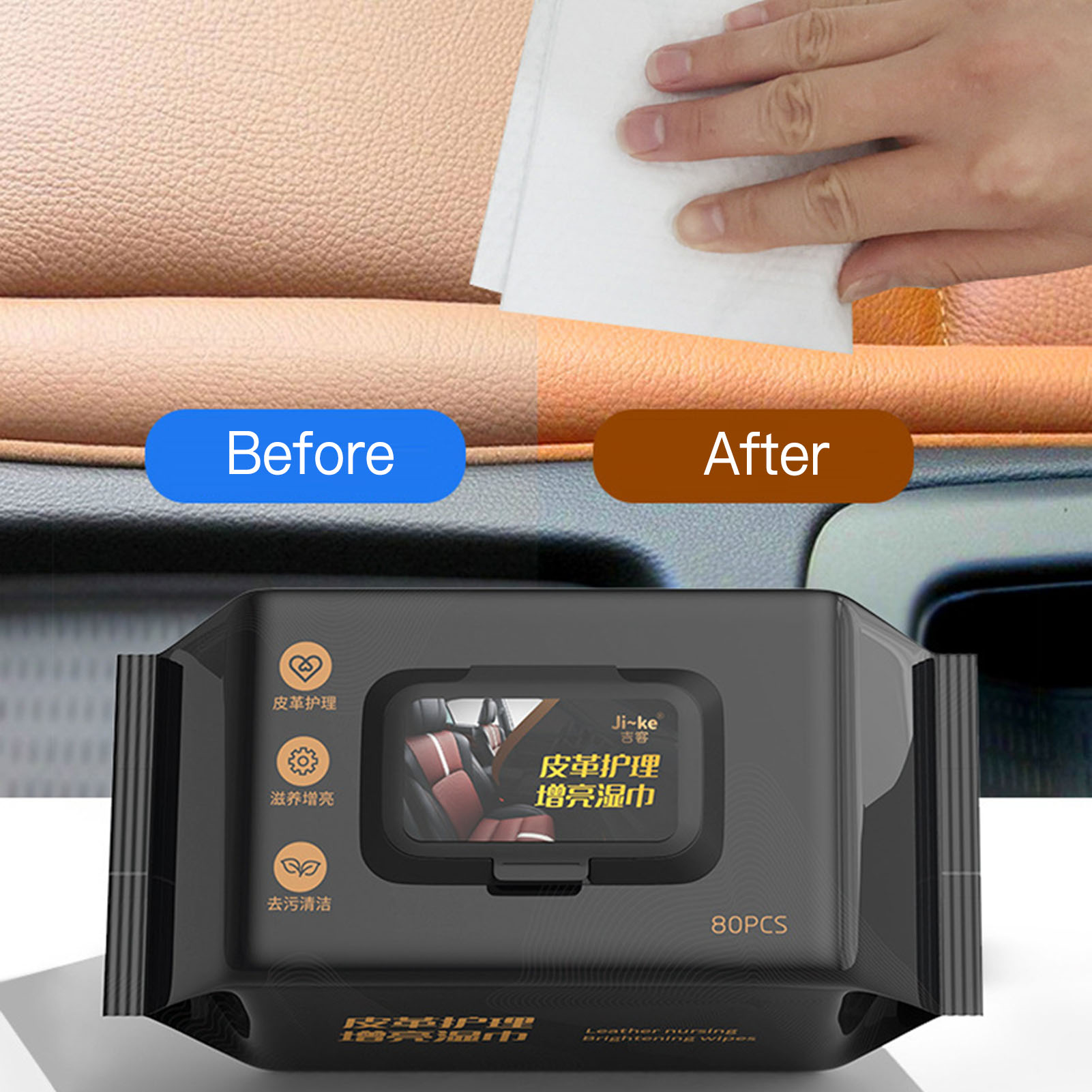 80 stuks/zak Auto-interieur Re - Leather Cleaner Interior recensie en prijs