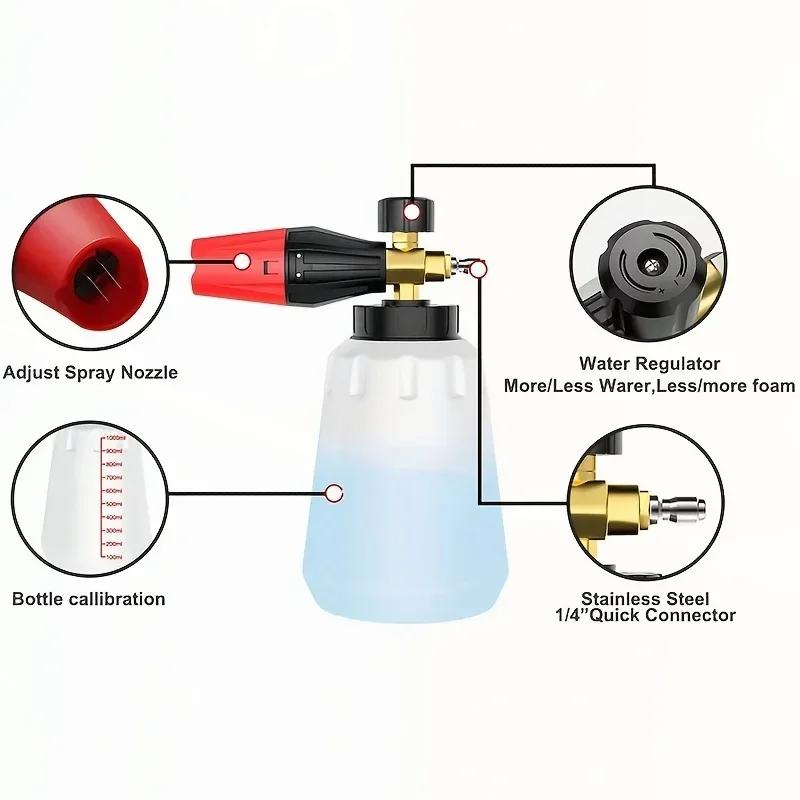Hogedruk PA Schuimkanon Verste - Pressure Washer Foam Gun recensie en prijs