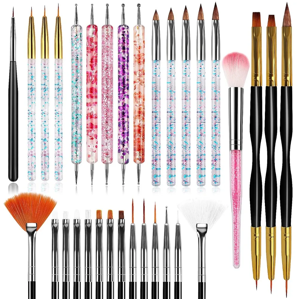 32 stuks nagelkunstborstels, a - Detailing Brush Set recensie en prijs