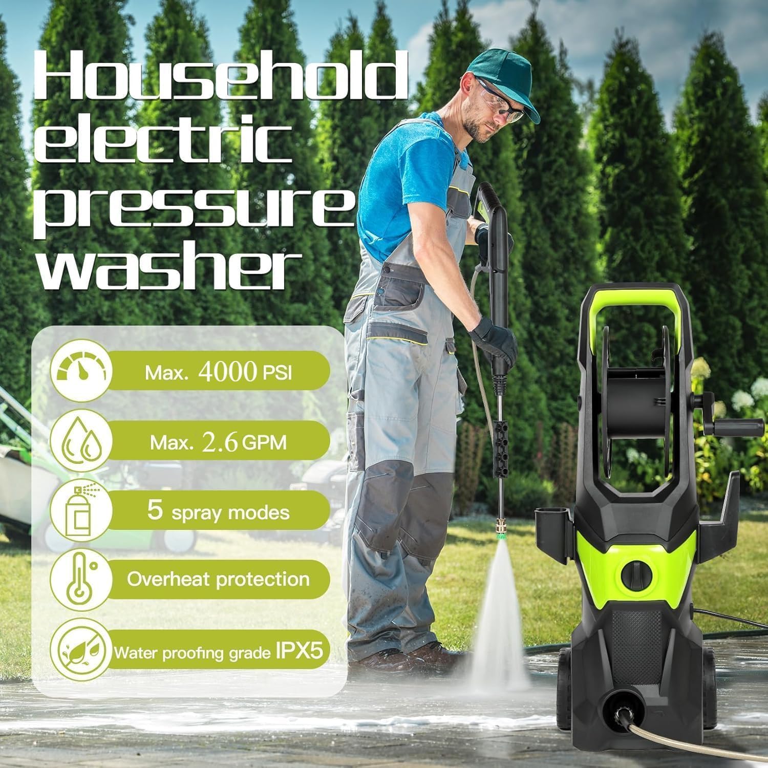 4000PSI elektrische hogedrukre - Pressure Washer Foam Gun recensie en prijs